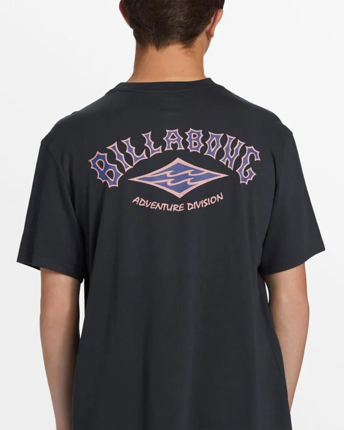 Billabong ADiv Arch TShirt Washed Black Mens TShirts Billabong ADiv Arch TShirt Washed Black Mens TShirts