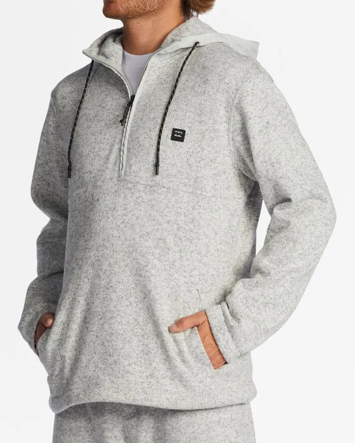 Billabong ADiv Boundary Hooded HalfZip Pullover Grey Heather Mens Hoodies and Fleece Billabong ADiv Boundary Hooded HalfZip Pullover Grey Heather Mens Hoodies and Fleece