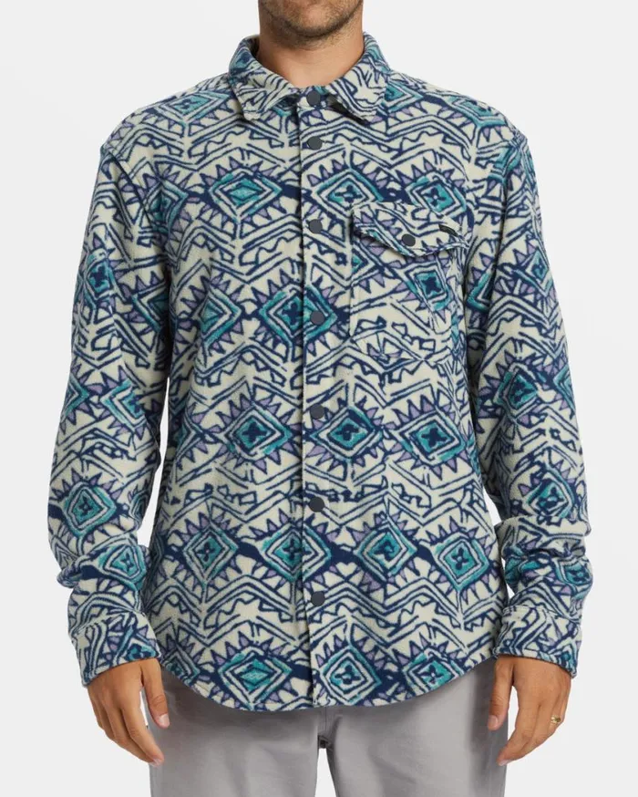 Billabong ADiv Furnace Flannel Shirt Slate Blue Mens Hoodies and Fleece