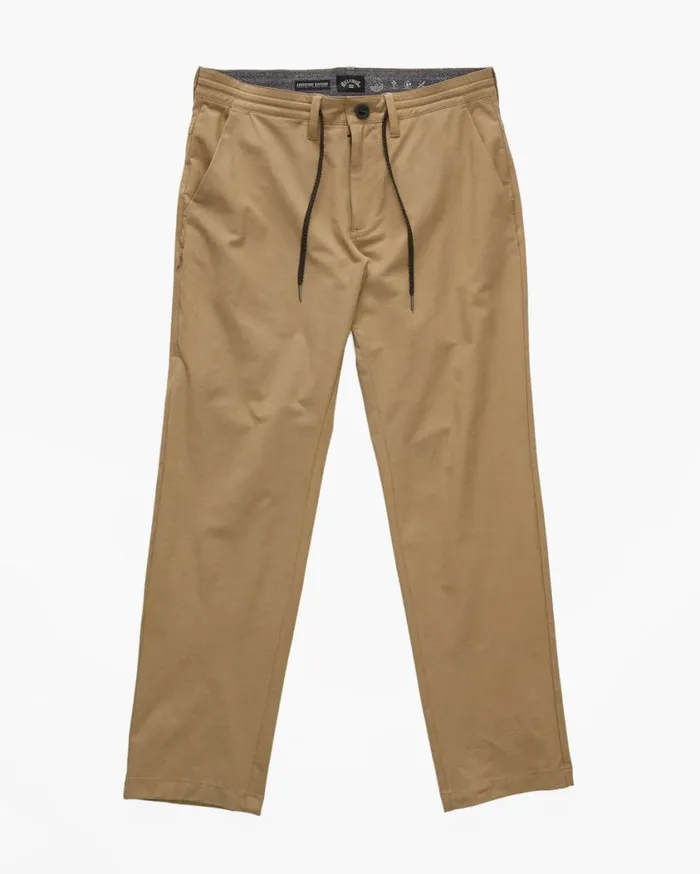Billabong ADiv Surftrek Plus Organic Elastic Waist Pants Gravel Mens Bottoms