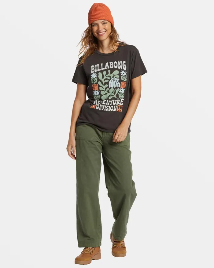 Billabong ADiv TShirt Off Black Womens Graphic Tees and Tanks Billabong ADiv TShirt Off Black Womens Graphic Tees and Tanks