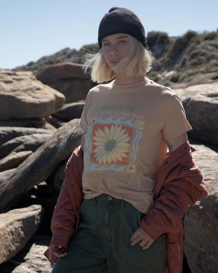 Billabong ADiv TShirt Wet Sand Womens Graphic Tees and Tanks
