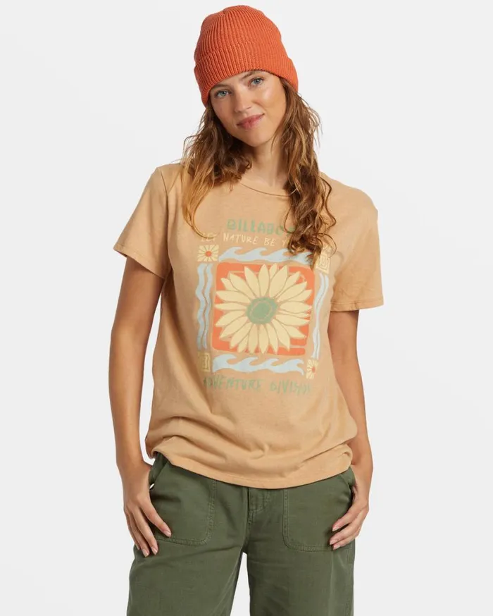 Billabong ADiv TShirt Wet Sand Womens Graphic Tees and Tanks Billabong ADiv TShirt Wet Sand Womens Graphic Tees and Tanks