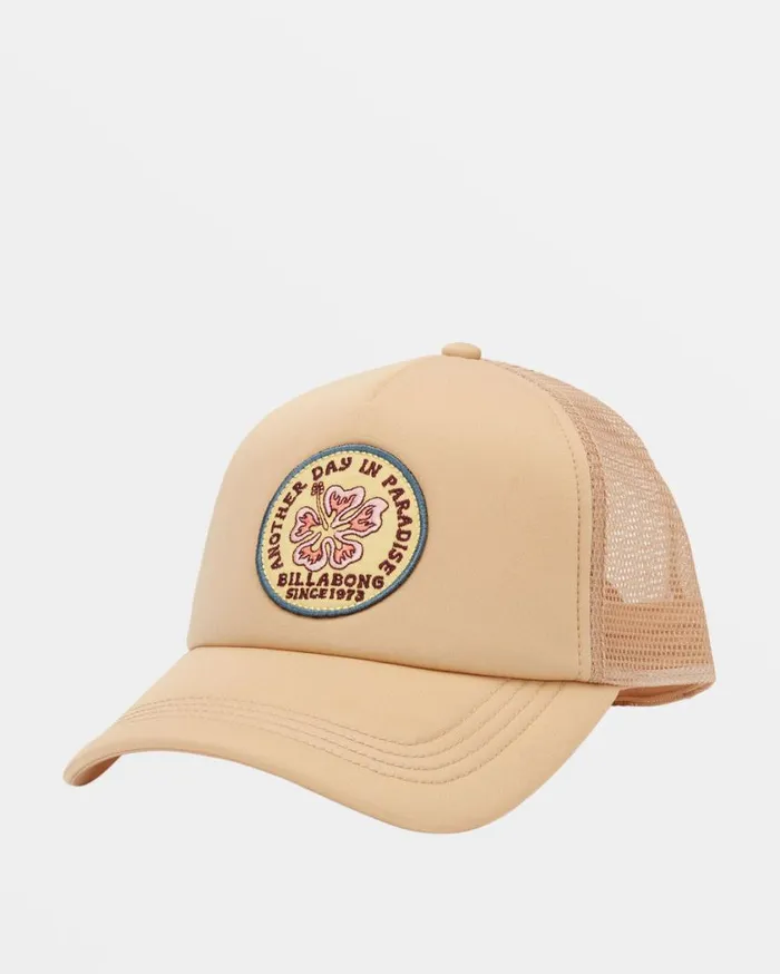 Billabong Across Waves Trucker Hat Khaki Womens Hats and Beanies Billabong Across Waves Trucker Hat Khaki Womens Hats and Beanies