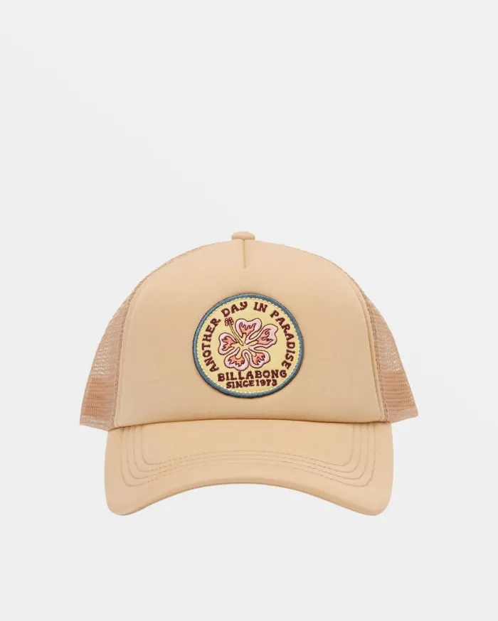 Billabong Across Waves Trucker Hat Khaki Womens Hats and Beanies Billabong Across Waves Trucker Hat Khaki Womens Hats and Beanies