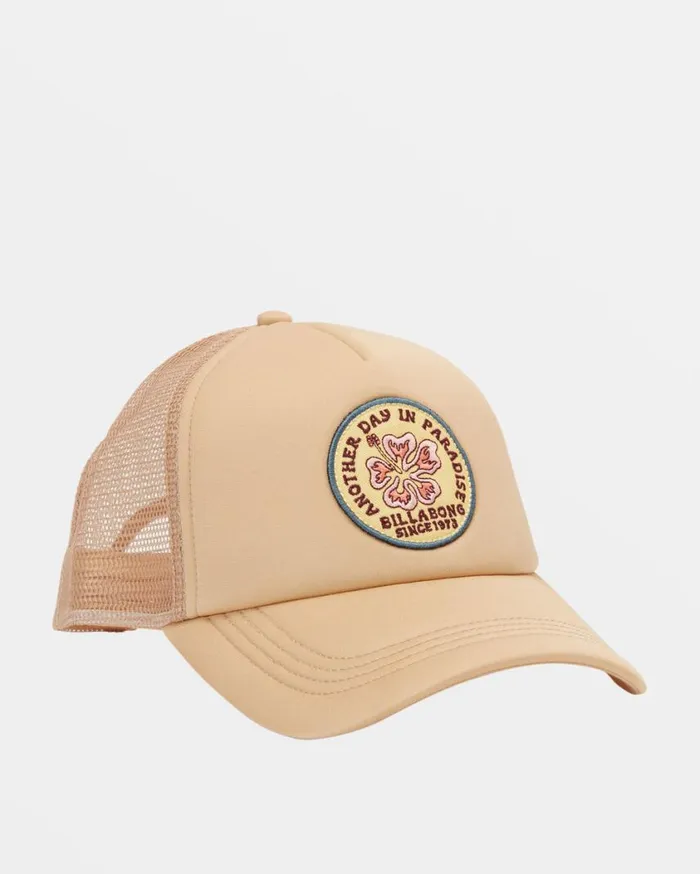 Billabong Across Waves Trucker Hat Khaki Womens Hats and Beanies Billabong Across Waves Trucker Hat Khaki Womens Hats and Beanies