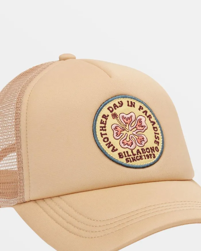 Billabong Across Waves Trucker Hat Khaki Womens Hats and Beanies Billabong Across Waves Trucker Hat Khaki Womens Hats and Beanies