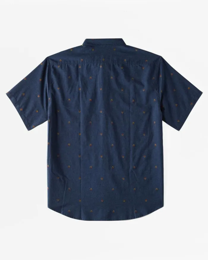 Billabong All Day Jacquard Short Sleeve Woven Shirt Navy Mens Shirts Billabong All Day Jacquard Short Sleeve Woven Shirt Navy Mens Shirts