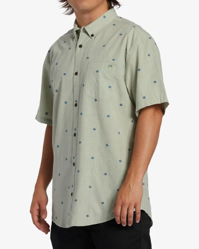 Billabong All Day Jacquard Short Sleeve Woven Shirt Seafoam Mens Shirts Billabong All Day Jacquard Short Sleeve Woven Shirt Seafoam Mens Shirts