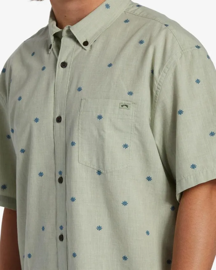 Billabong All Day Jacquard Short Sleeve Woven Shirt Seafoam Mens Shirts Billabong All Day Jacquard Short Sleeve Woven Shirt Seafoam Mens Shirts