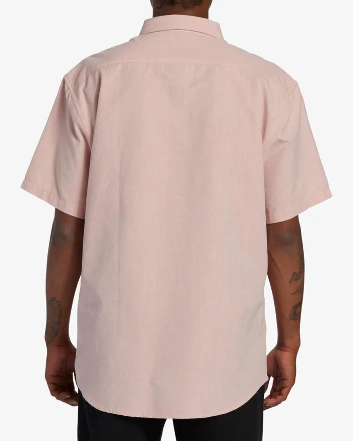 Billabong All Day Short Sleeve Shirt Dusty Pink Mens Shirts Billabong All Day Short Sleeve Shirt Dusty Pink Mens Shirts