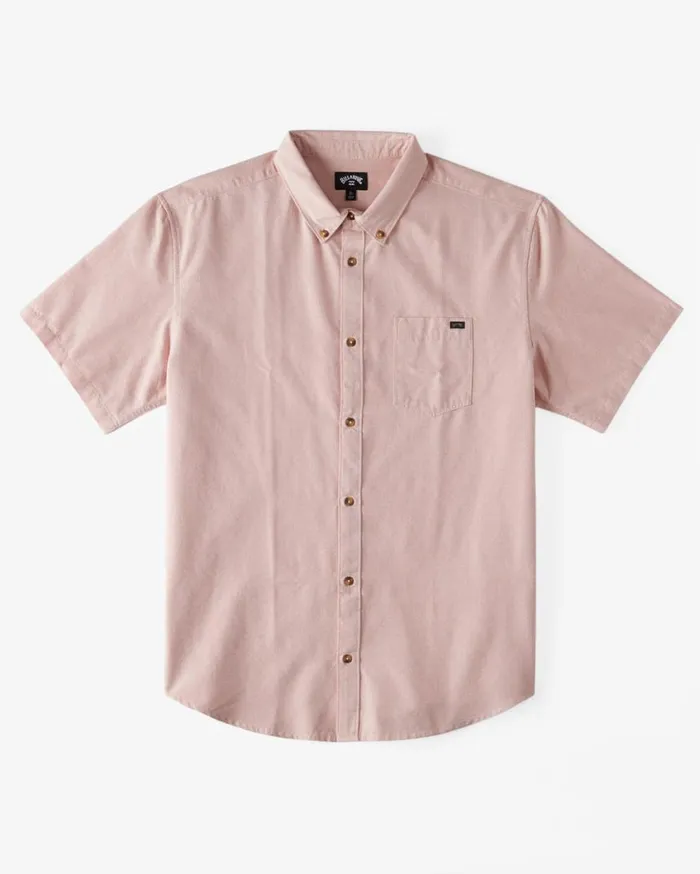 Billabong All Day Short Sleeve Shirt Dusty Pink Mens Shirts Billabong All Day Short Sleeve Shirt Dusty Pink Mens Shirts
