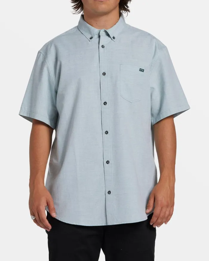 Billabong All Day Short Sleeve Shirt Jade Stone Mens Shirts