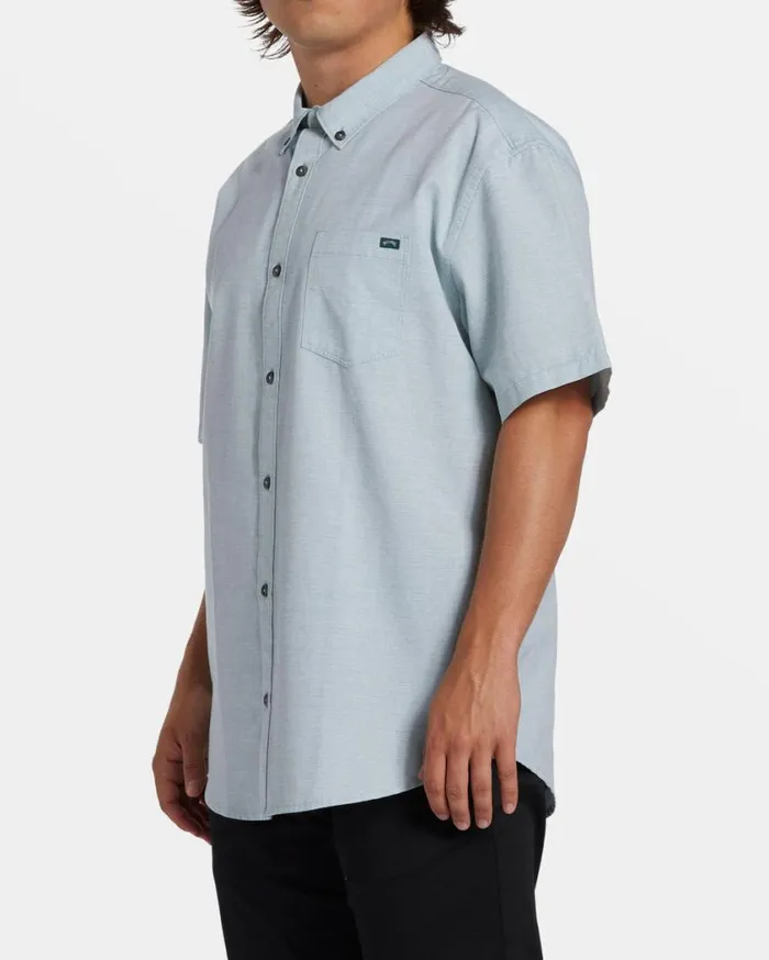 Billabong All Day Short Sleeve Shirt Jade Stone Mens Shirts Billabong All Day Short Sleeve Shirt Jade Stone Mens Shirts