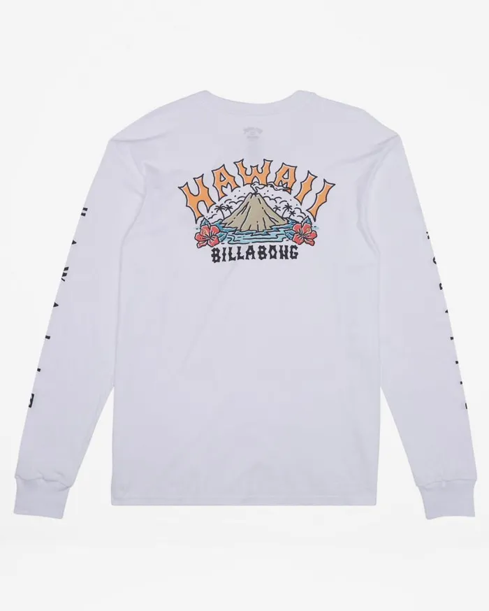Billabong Arch Hawaii Long Sleeve TShirt White Mens TShirts Billabong Arch Hawaii Long Sleeve TShirt White Mens TShirts