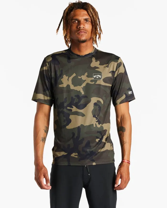 Billabong Arch Mesh Loose Fit Upf 50 Short Sleeve Surf Tee Surplus Mens Rashguards and Surf Tees