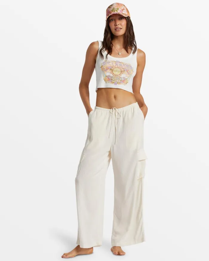 Billabong Beach Babe Cargo Pants Salt Crystal Womens Jeans and Pants Billabong Beach Babe Cargo Pants Salt Crystal Womens Jeans and Pants