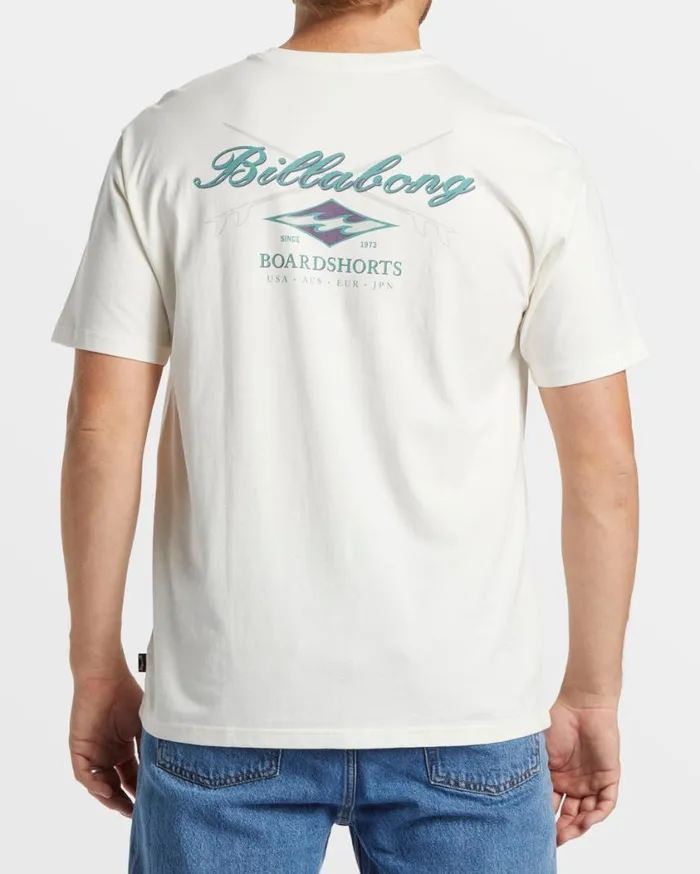 Billabong Crossboards TShirt Off White Mens TShirts