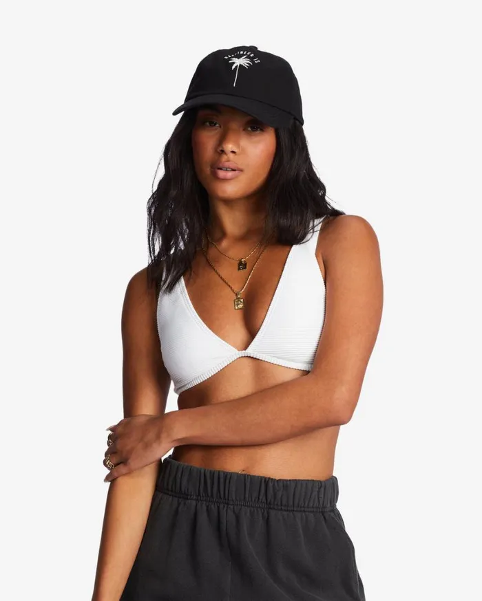 Billabong Dad Cap Strapback Hat Black Pebble Womens Hats and Beanies
