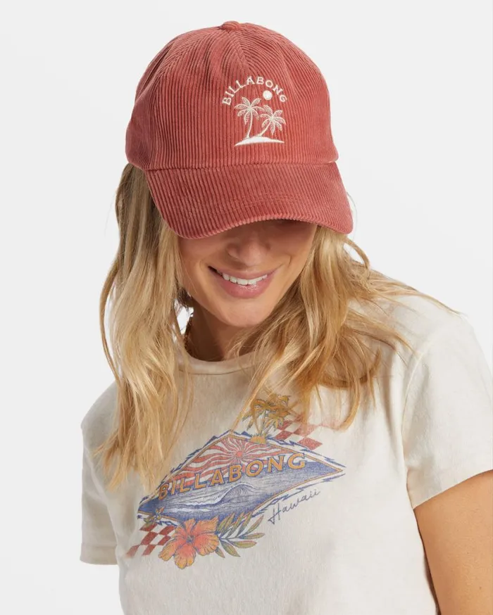 Billabong Dad Hat Strapback Hat Red Clay Womens Hats and Beanies Billabong Dad Hat Strapback Hat Red Clay Womens Hats and Beanies