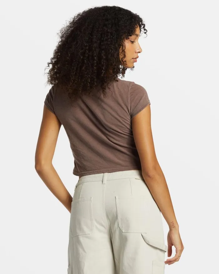 Billabong Daily Tee Knit Kona Womens Tops Billabong Daily Tee Knit Kona Womens Tops