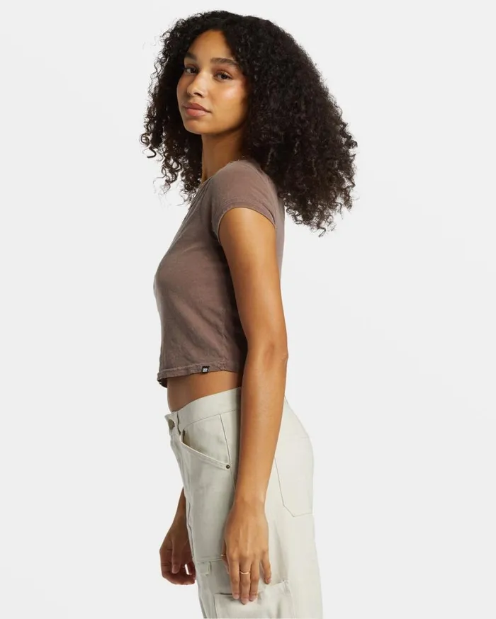 Billabong Daily Tee Knit Kona Womens Tops Billabong Daily Tee Knit Kona Womens Tops