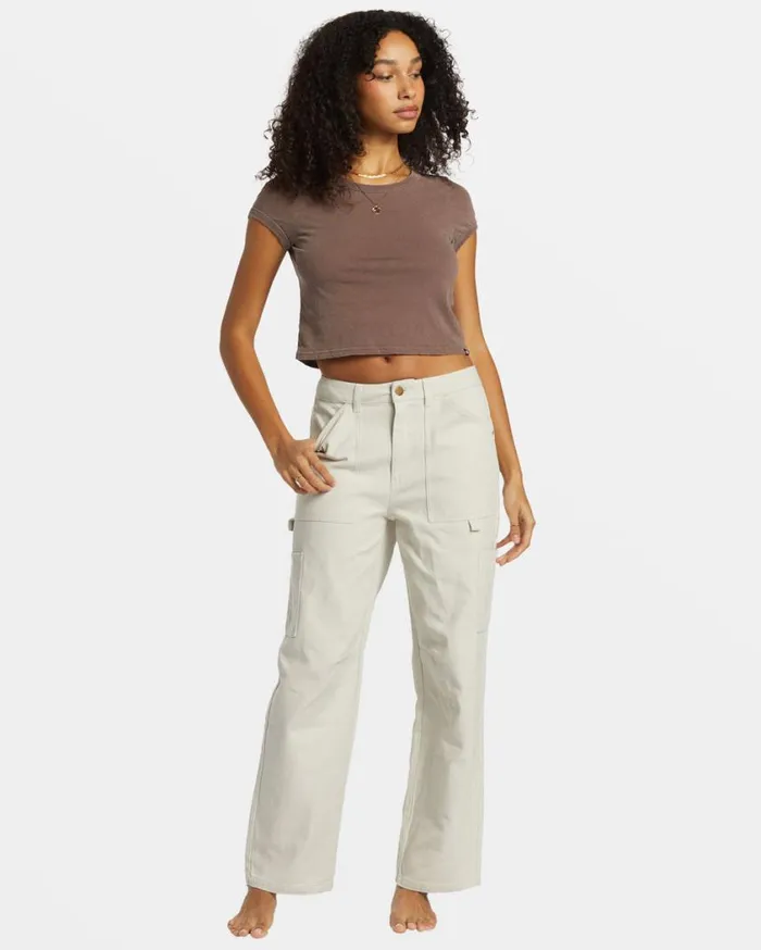 Billabong Daily Tee Knit Kona Womens Tops Billabong Daily Tee Knit Kona Womens Tops