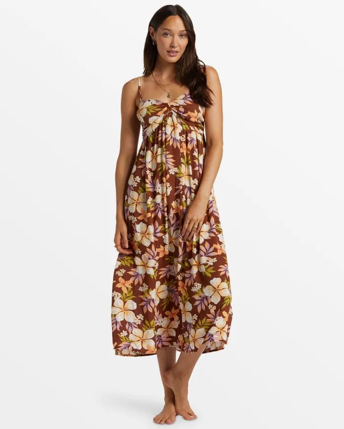 Billabong Daybreak Midi Midi Dress Toasted Coconut Womens Dresses