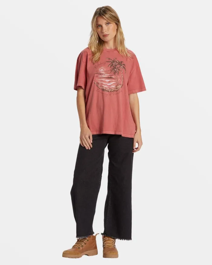 Billabong Dreaming Of Paradise TShirt Red Clay Womens Graphic Tees and Tanks Billabong Dreaming Of Paradise TShirt Red Clay Womens Graphic Tees and Tanks