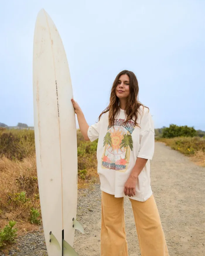 Billabong Enjoy The Journey TShirt Salt Crystal Womens Graphic Tees and Tanks Billabong Enjoy The Journey TShirt Salt Crystal Womens Graphic Tees and Tanks
