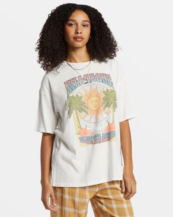 Billabong Enjoy The Journey TShirt Salt Crystal Womens Graphic Tees and Tanks Billabong Enjoy The Journey TShirt Salt Crystal Womens Graphic Tees and Tanks