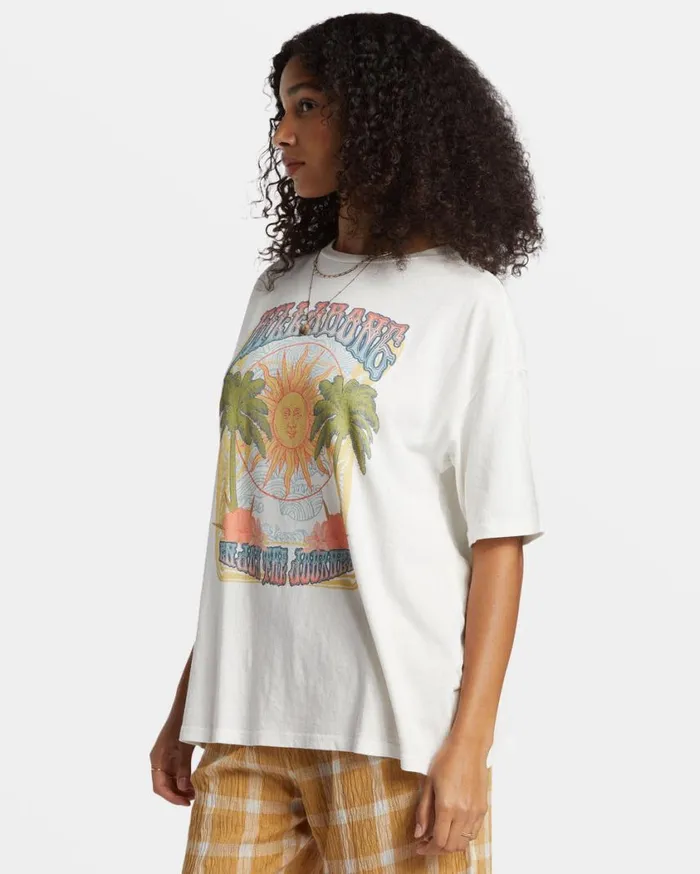 Billabong Enjoy The Journey TShirt Salt Crystal Womens Graphic Tees and Tanks Billabong Enjoy The Journey TShirt Salt Crystal Womens Graphic Tees and Tanks