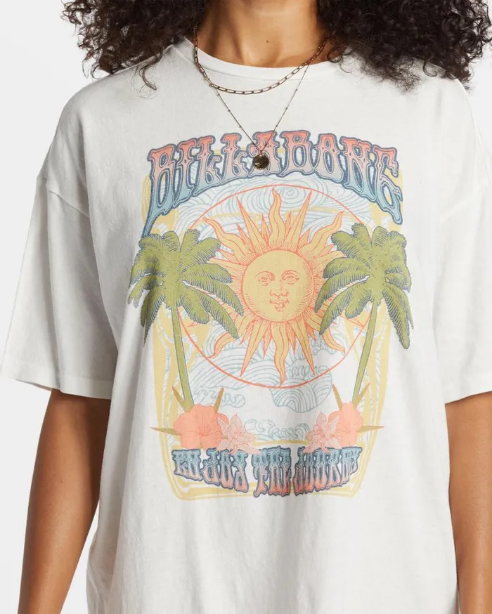 Billabong Enjoy The Journey TShirt Salt Crystal Womens Graphic Tees and Tanks Billabong Enjoy The Journey TShirt Salt Crystal Womens Graphic Tees and Tanks
