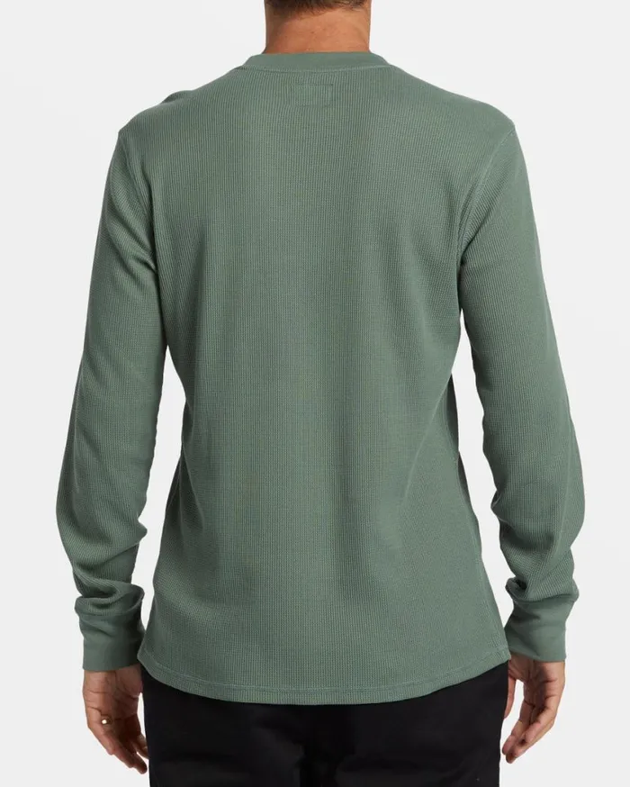Billabong Essential Long Sleeve Thermal Top Fern Mens Essentials TShirts Billabong Essential Long Sleeve Thermal Top Fern Mens Essentials TShirts