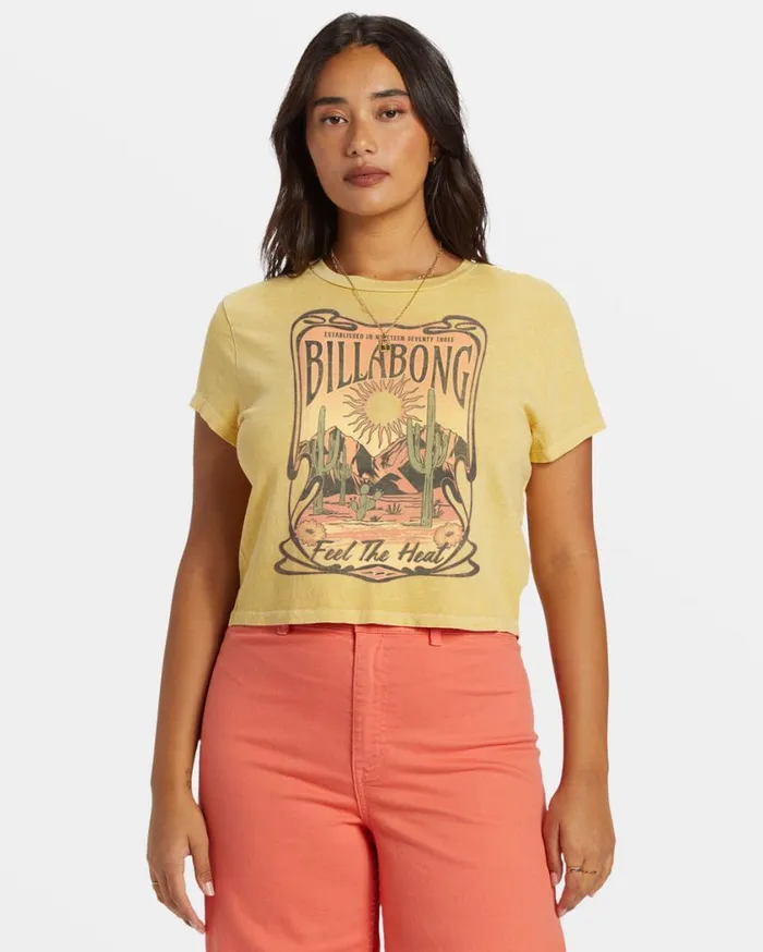 Billabong Feel The Heat TShirt Mellow Daze Womens Tops Billabong Feel The Heat TShirt Mellow Daze Womens Tops
