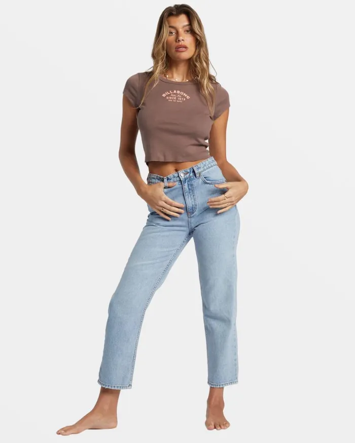 Billabong Feelin Free TShirt Kona Womens Tops Billabong Feelin Free TShirt Kona Womens Tops