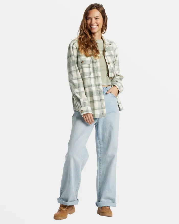 Billabong Forge Fleece Flannel Treehugger Womens Jackets Billabong Forge Fleece Flannel Treehugger Womens Jackets
