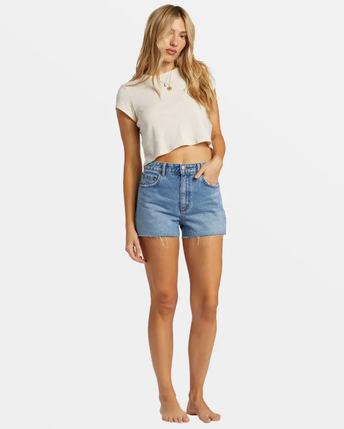 Billabong High Tides Denim Shorts Medium Surf Spray Womens Shorts Billabong High Tides Denim Shorts Medium Surf Spray Womens Shorts
