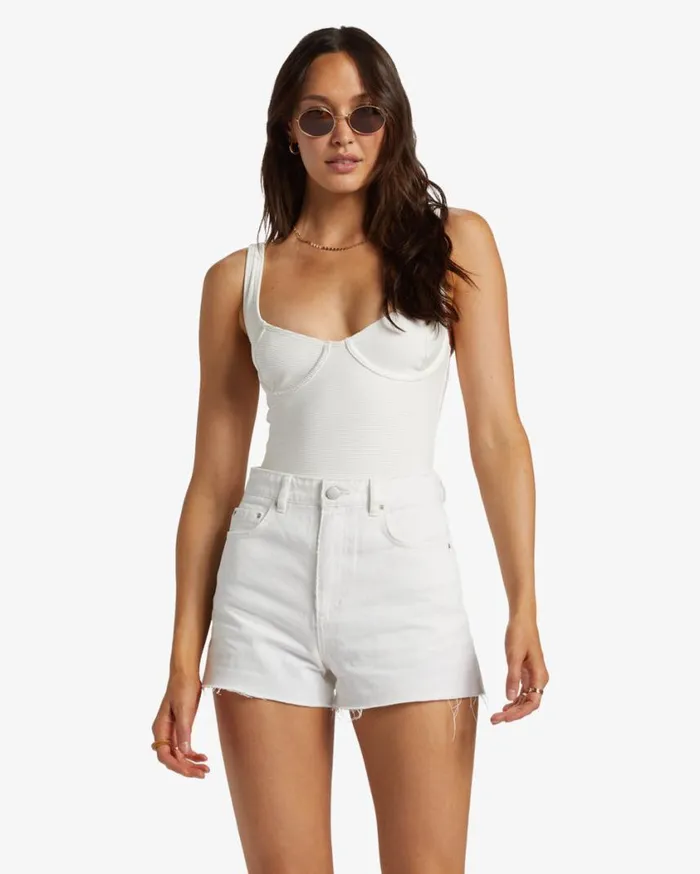 Billabong High Tides Short Denim Shorts Salt Crystal Womens Shorts