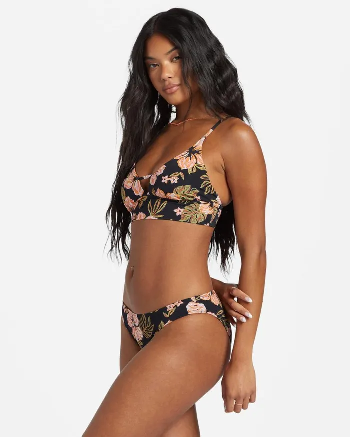 Billabong Hooked On Tropics Lowrider Bikini Bottom Black Pebble Womens Bikinis Billabong Hooked On Tropics Lowrider Bikini Bottom Black Pebble Womens Bikinis