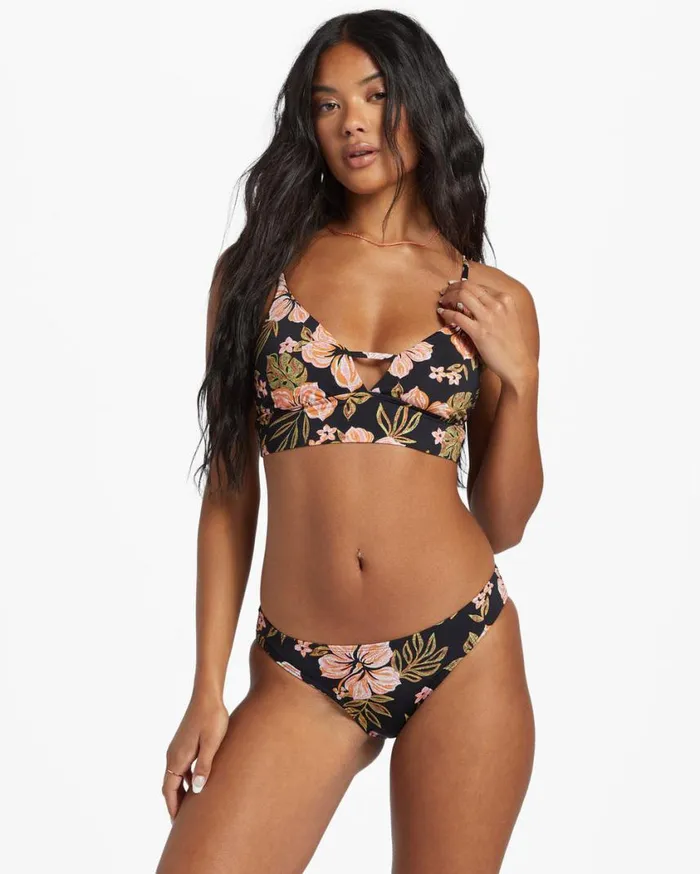 Billabong Hooked On Tropics Lowrider Bikini Bottom Black Pebble Womens Bikinis Billabong Hooked On Tropics Lowrider Bikini Bottom Black Pebble Womens Bikinis