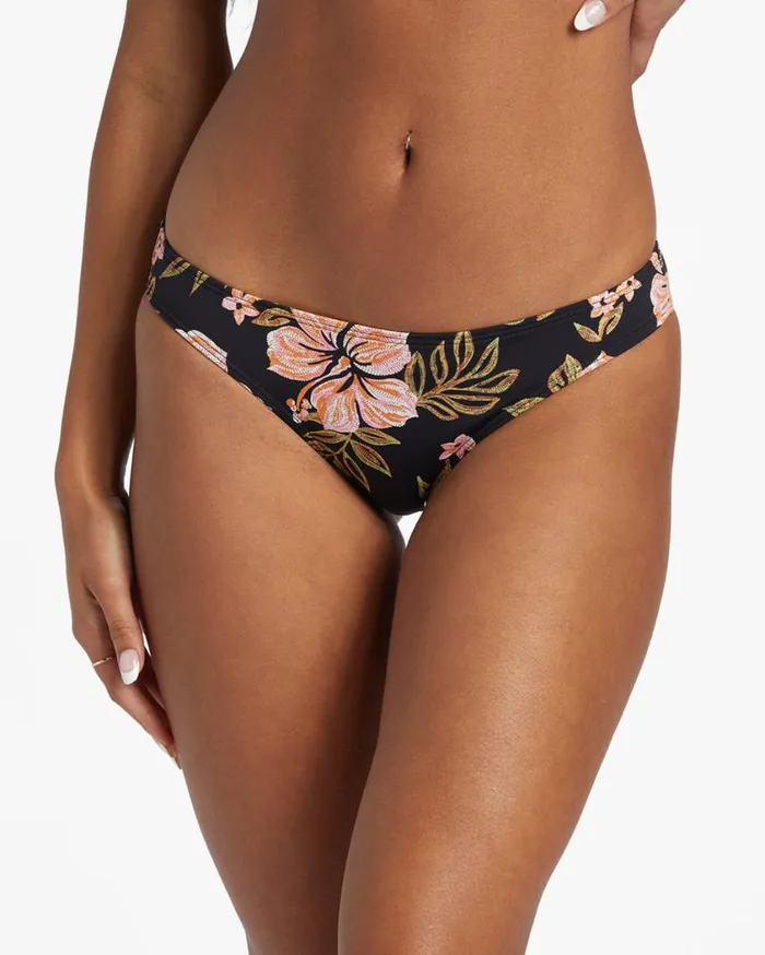 Billabong Hooked On Tropics Lowrider Bikini Bottom Black Pebble Womens Bikinis Billabong Hooked On Tropics Lowrider Bikini Bottom Black Pebble Womens Bikinis
