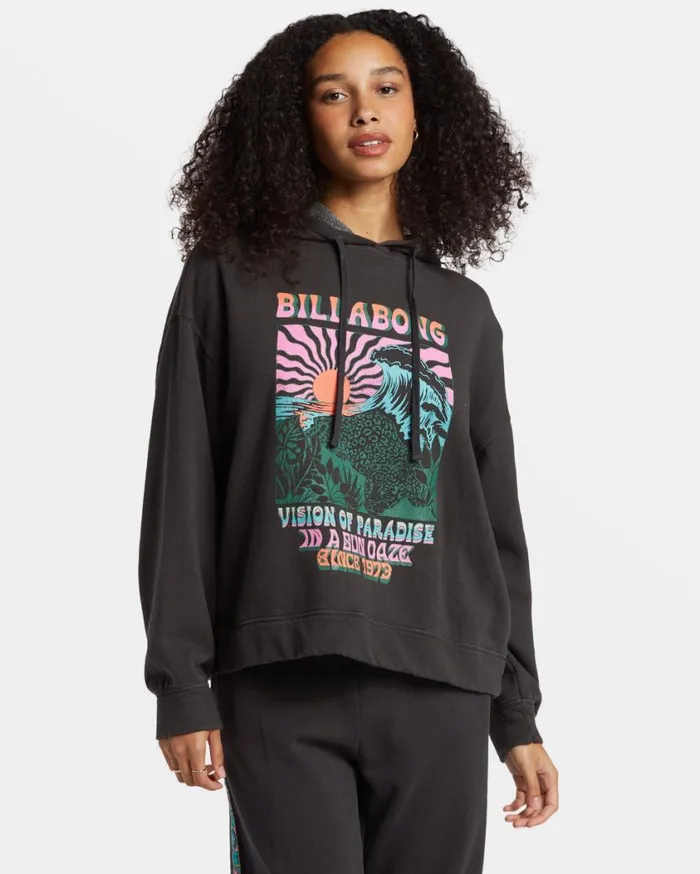 Billabong Keep It Up Pullover Hoodie Black Sands Womens Sweatshirts and Fleece Billabong Keep It Up Pullover Hoodie Black Sands Womens Sweatshirts and Fleece