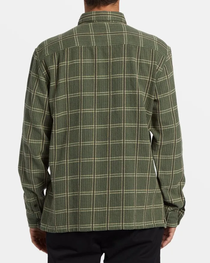 Billabong Offshore Jacquard Flannel Long Sleeve Shirt Fern Mens Shirts Billabong Offshore Jacquard Flannel Long Sleeve Shirt Fern Mens Shirts