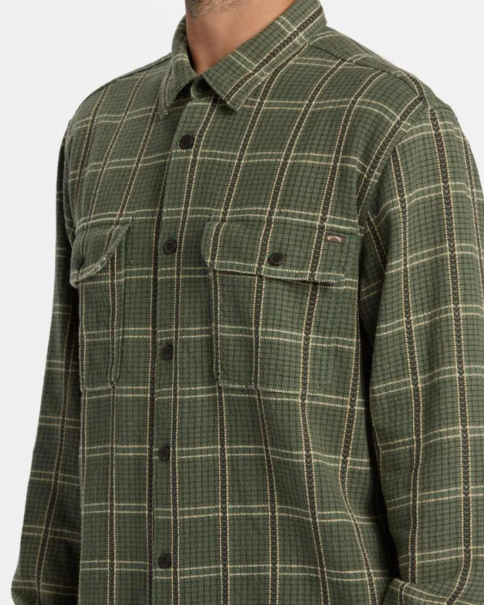 Billabong Offshore Jacquard Flannel Long Sleeve Shirt Fern Mens Shirts Billabong Offshore Jacquard Flannel Long Sleeve Shirt Fern Mens Shirts