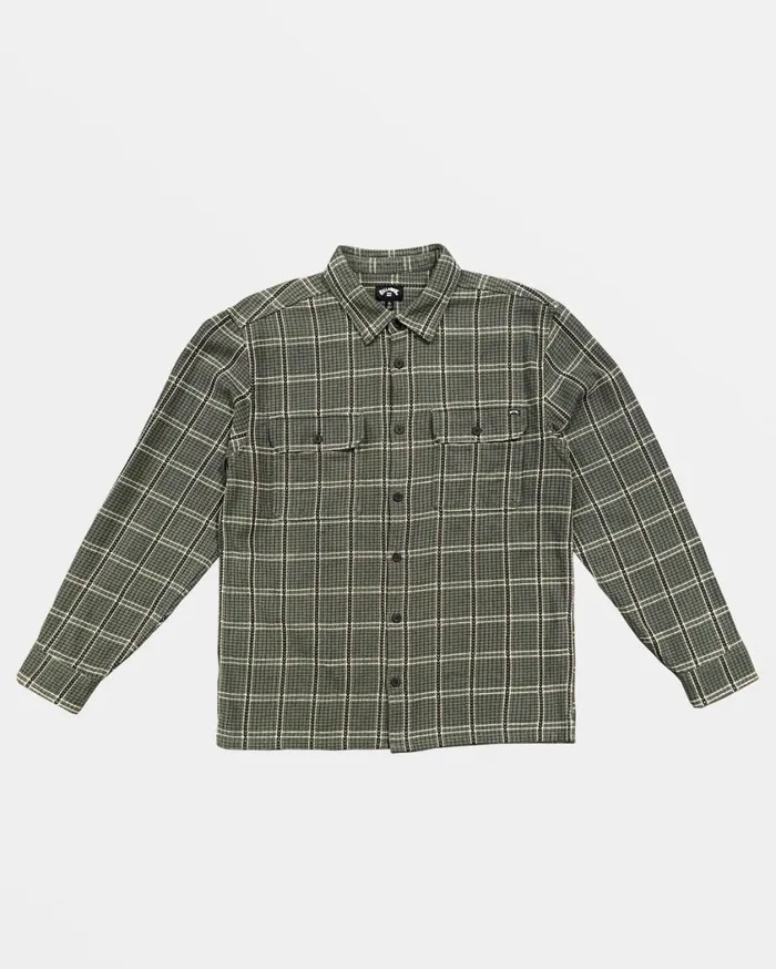 Billabong Offshore Jacquard Flannel Long Sleeve Shirt Fern Mens Shirts Billabong Offshore Jacquard Flannel Long Sleeve Shirt Fern Mens Shirts