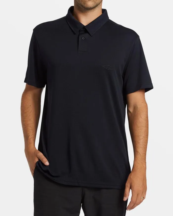 Billabong Offshore Short Sleeve Polo Tshirt Black Mens TShirts