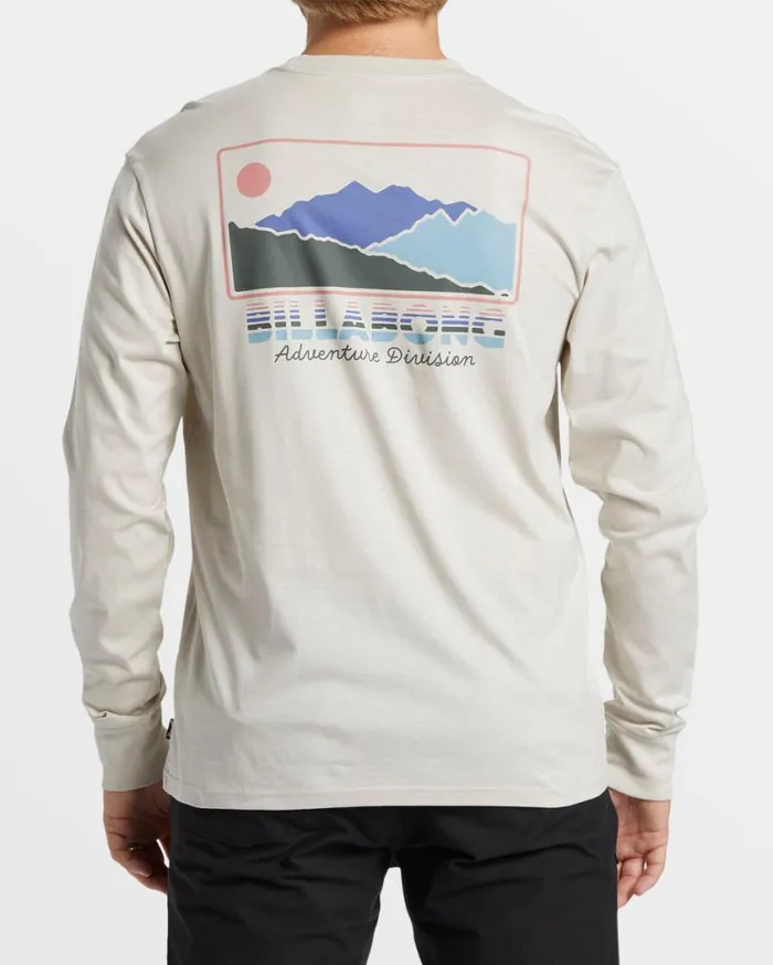 Billabong Range Long Sleeve TShirt Stone Mens TShirts
