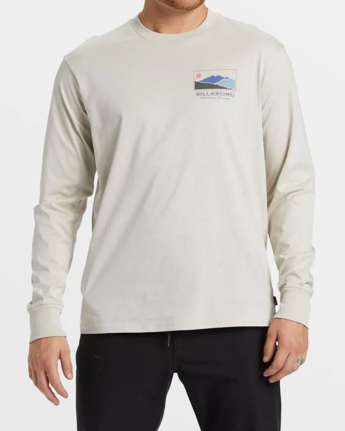 Billabong Range Long Sleeve TShirt Stone Mens TShirts Billabong Range Long Sleeve TShirt Stone Mens TShirts