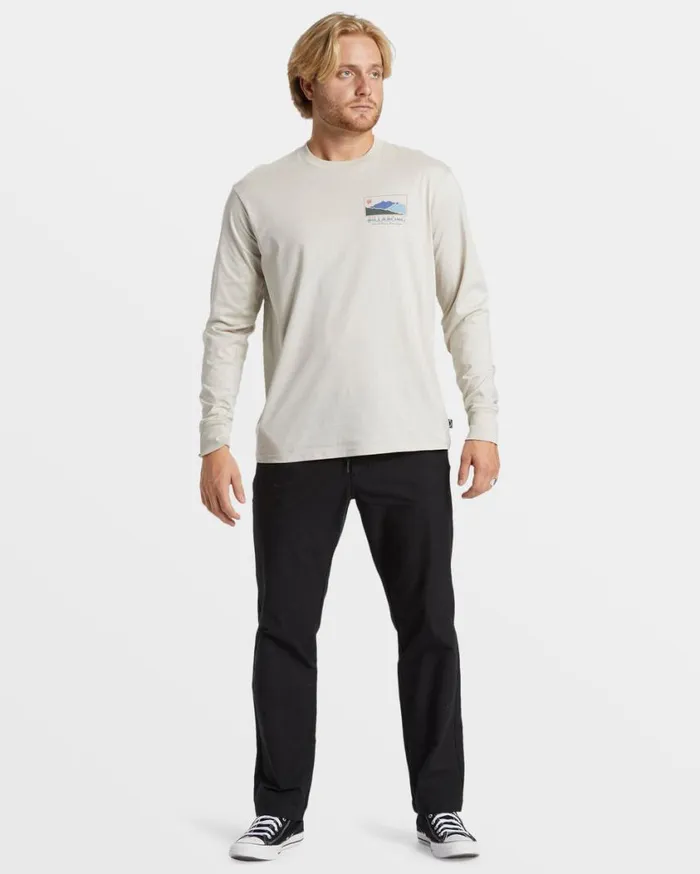 Billabong Range Long Sleeve TShirt Stone Mens TShirts Billabong Range Long Sleeve TShirt Stone Mens TShirts